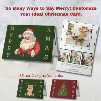 Cartes Pour Fêtes Annuelles Père Noël Rétro 4 Photo