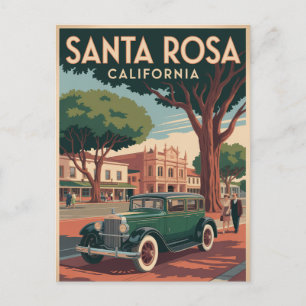 Cartes Pour Fêtes Annuelles Père Noël Rosa Californie