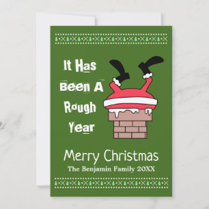 Cartes Pour Fêtes Annuelles Père Noël Rough Année Joyeux Noël