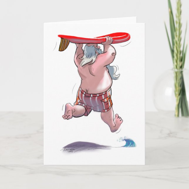 Cartes Pour Fêtes Annuelles père Noël sans fil (Devant)
