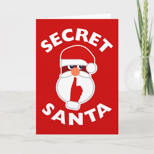 Cartes Pour Fêtes Annuelles Père Noël secret (Devant)
