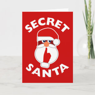 Cartes Pour Fêtes Annuelles Père Noël secret