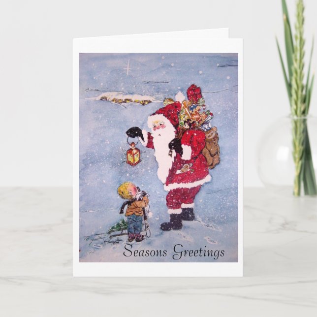 Cartes Pour Fêtes Annuelles Père Noël Secret-AB, Joyeuses Fêtes (Devant)