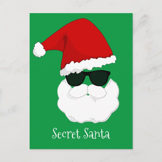 Cartes Pour Fêtes Annuelles Père Noël secrète (Devant)