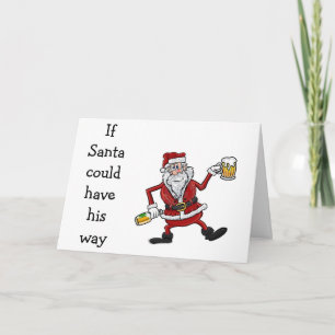 Cartes Pour Fêtes Annuelles père Noël SOUHAITE QUE CE SOIT "NOËL" TOUS LES JOU