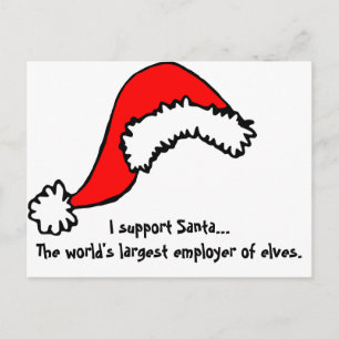 Cartes Pour Fêtes Annuelles Père Noël Soutien Drôle