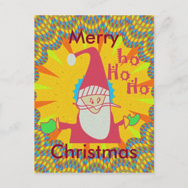 Cartes Pour Fêtes Annuelles Père Noël Special Hohoho ! Peinture à l'huile Haku (Devant)