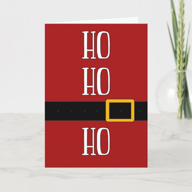 Cartes Pour Fêtes Annuelles Père Noël Suit Ho Ho Ho Christmas (Devant)