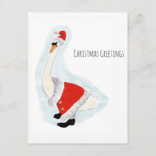 Cartes Pour Fêtes Annuelles Père Noël Swan : voeux de Noël