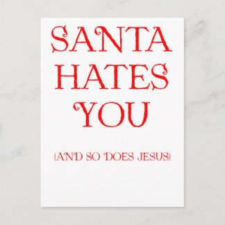 Cartes Pour Fêtes Annuelles Père Noël te déteste