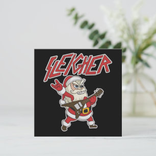 Cartes Pour Fêtes Annuelles Père Noël tueur à gages Metal Noël tempête de grêl