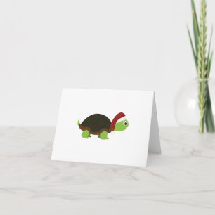 Cartes Pour Fêtes Annuelles père Noël Turtle