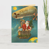 Père Noël victorien dans un ballon