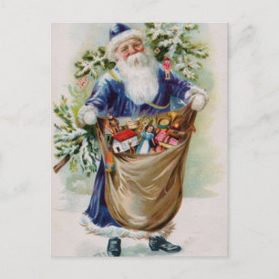 Cartes Pour Fêtes Annuelles Père Noël victorien vintage