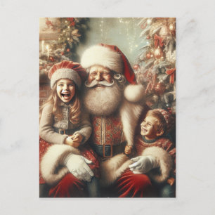 Cartes Pour Fêtes Annuelles Père Noël vintage et enfants