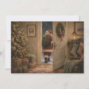 Cartes Pour Fêtes Annuelles Père Noël vintage Noël