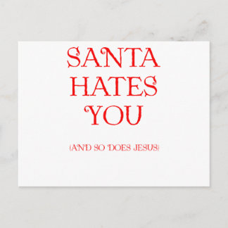 Cartes Pour Fêtes Annuelles Père Noël vous déteste