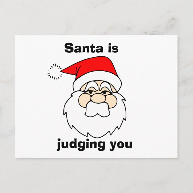 Cartes Pour Fêtes Annuelles Père Noël vous juge (Devant)