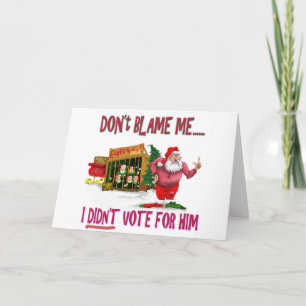 Cartes Pour Fêtes Annuelles Père Noël w/Elves pour le loyer/plaisanterie
