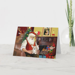 Cartes Pour Fêtes Annuelles père Noël Welsh Corgi Puppy (Pambassade)