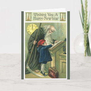 Cartes Pour Fêtes Annuelles Père Time vous souhaite une bonne année