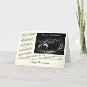 Cartes Pour Fêtes Annuelles Pères pèlerins de Mayflower - Signature du Compact