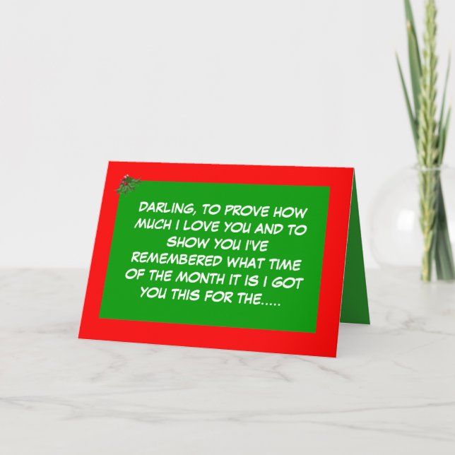 Cartes Pour Fêtes Annuelles Période festive drôle (Devant)