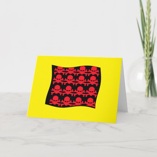 CARTES POUR FÊTES ANNUELLES PERROQUETS PIRATES (Devant)