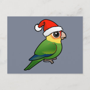 Cartes Pour Fêtes Annuelles Perruche père Noël Carolina