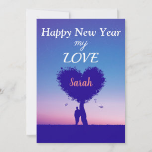 Cartes Pour Fêtes Annuelles Personalized Happy New Year Love card