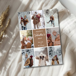 Cartes Pour Fêtes Annuelles Personalized Valentine’s Day Photo Collage Card