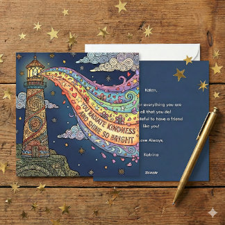Cartes Pour Fêtes Annuelles Personalized You Radiate Kindness Empowering Card