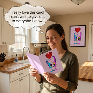 Cartes Pour Fêtes Annuelles Personnage de dessin animé de la Saint-Valentin