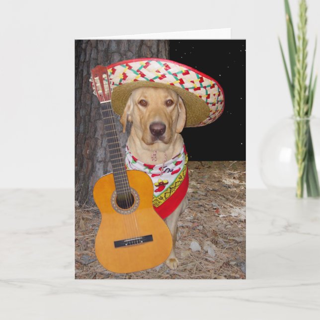 Cartes Pour Fêtes Annuelles Personnalisable Cute Espagnol, Lab Valentine (Devant)
