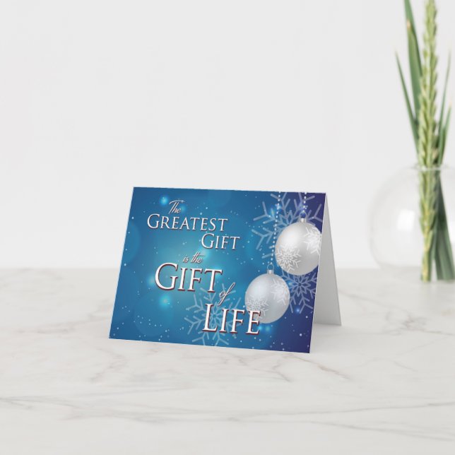 Cartes Pour Fêtes Annuelles Personnalisable Le plus beau cadeau est le don de  (Devant)