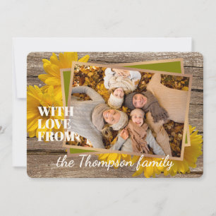Cartes Pour Fêtes Annuelles Personnalisé Avec Amour Pour Thanksgiving Holiday 