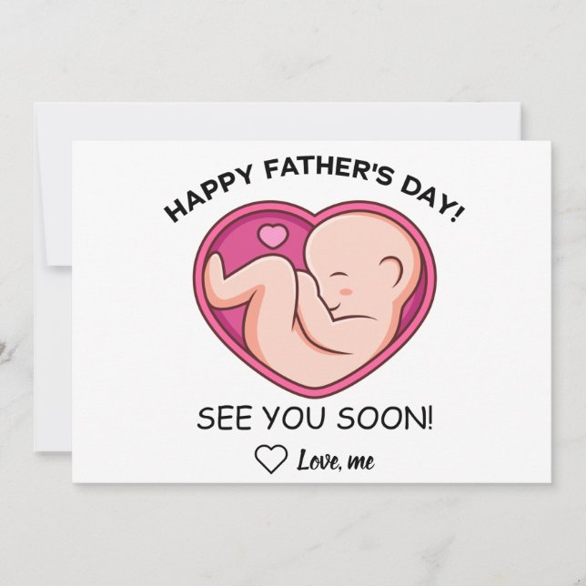 Cartes Pour Fêtes Annuelles Personnalisé Bientôt être papa, Bonne Fête des pèr (Devant)
