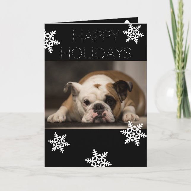Cartes Pour Fêtes Annuelles Personnalisé De Noël De Chien (Devant)