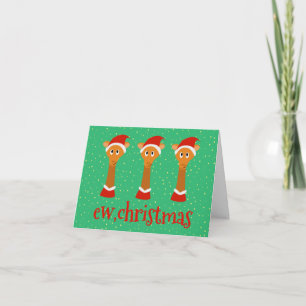 Cartes Pour Fêtes Annuelles Personnalisé Fabriqué Nouvel Noël Drôle Giraffes A