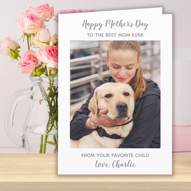 Cartes Pour Fêtes Annuelles Personnalisé Fête des mères Chien Maman Animal de  (Créateur téléchargé)