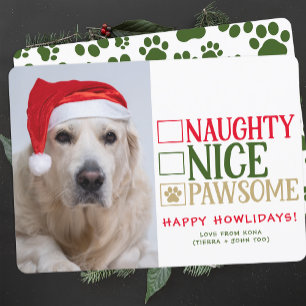 Cartes Pour Fêtes Annuelles Personnalisé Funny Chien de Noël mignon Chiot Phot