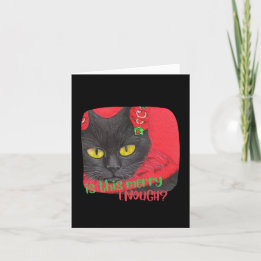 Cartes Pour Fêtes Annuelles Personnalisé Je déteste Noël Funny Chat Noir