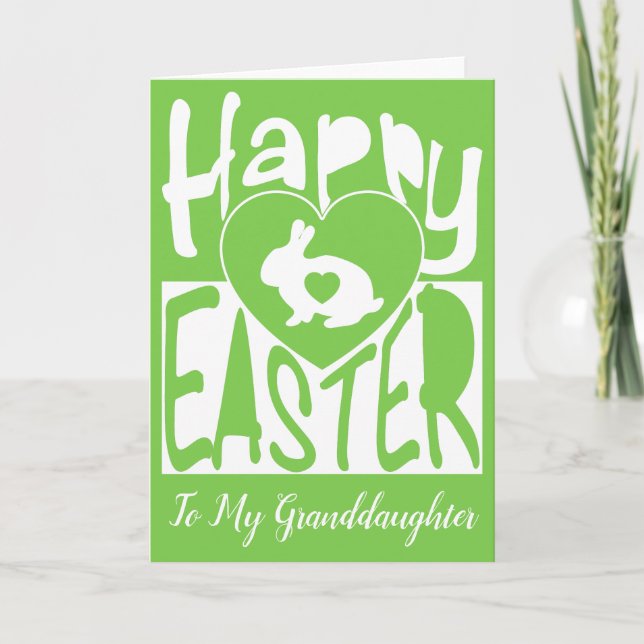Cartes Pour Fêtes Annuelles Personnalisé Joyeux Pâques à ma petite-fille vide (Devant)