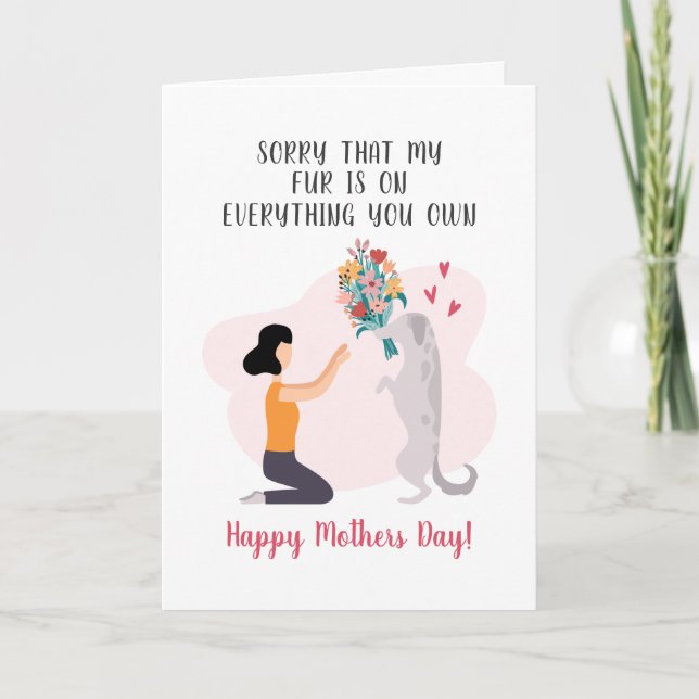 Cartes Pour Fêtes Annuelles Personnalisé Meilleur Chien Maman Joyeuse Fête des (Devant)