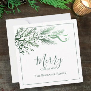 Cartes Pour Fêtes Annuelles Personnalisé Moderne Simple Unique Joyeux Noël