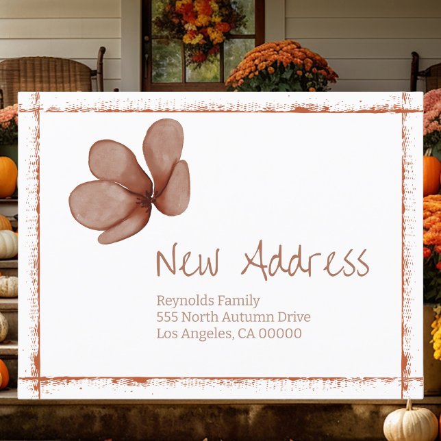 Cartes Pour Fêtes Annuelles Personnalisé Nous avons déplacé une nouvelle adres (Let your family and friends know about your exciting transition with style and sophistication. )