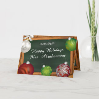 Cartes Pour Fêtes Annuelles Personnalisé Pour Noël Enseignant