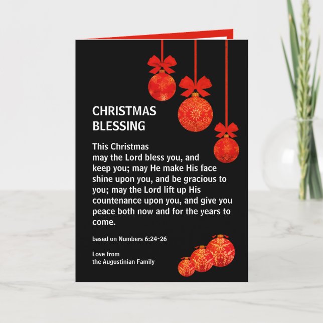 Cartes Pour Fêtes Annuelles PERSONNALISÉ QUE LE SEIGNEUR VOUS AIME Noël (Devant)