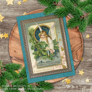 Cartes Pour Fêtes Annuelles Personnalisé Vintage Antique vacances Salutations