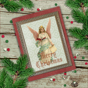 Cartes Pour Fêtes Annuelles Personnalisé Vintage Antique vacances Salutations